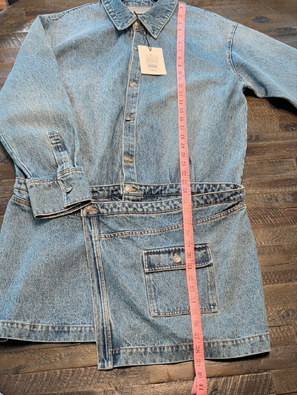 NWT - KBB by Kahlana Assymetrical Denim Dress - Picture 11 of 12